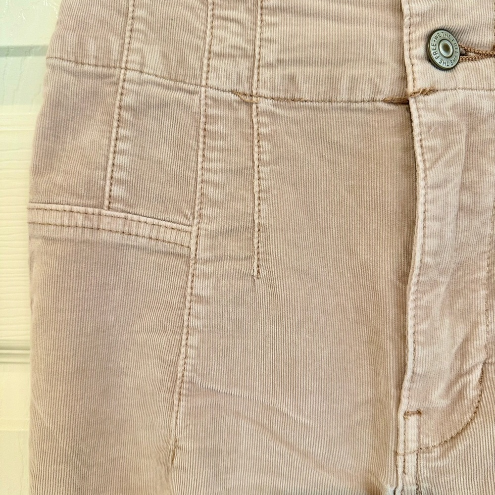Free People High Rise Corduroy Flare Pants – Beige / Sand – Size 25 - Picture 6 of 7